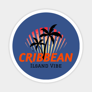 Caribbean island vibe palm tree Magnet